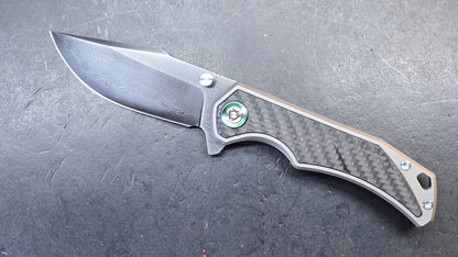Sixleaf SL-89 Titanium Carbon Fiber Damascus VG10 (SALE price in cart)