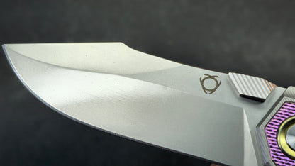 Sixleaf SL-98 Purple Titanium Ti/CF Handle M390 Blade (SALE price in cart)
