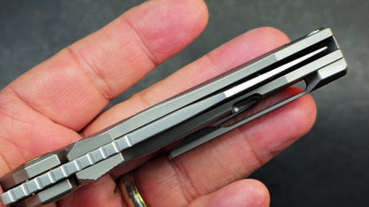 Sixleaf SL-98 Purple Titanium Ti/CF Handle M390 Blade (SALE price in cart)