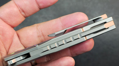 Sixleaf SL-98 Purple Titanium Ti/CF Handle M390 Blade (SALE price in cart)
