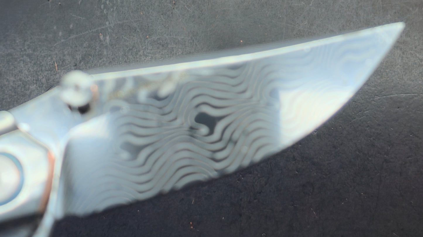 Sixleaf SL-95 Titanium Turquoise/Mother of Pearl Handle RWL34+PMC27 (SALE price in cart)