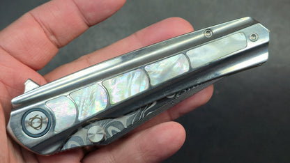 Sixleaf SL-95 Titanium Turquoise/Mother of Pearl Handle RWL34+PMC27 (SALE price in cart)