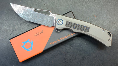 Sixleaf SL-31 Titanium/CF Handle RWL34+PMC27 Blade (SALE price in cart)