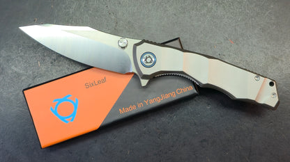SixLeaf SL-81 Titanium Handle 10Cr15Mov (SALE price in cart)