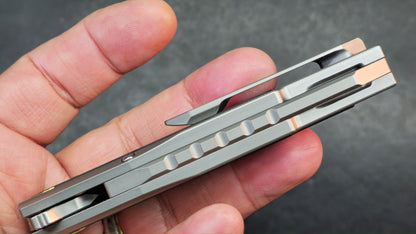 Sixleaf SL-98 Purple Titanium Ti/CF Handle M390 Blade (SALE price in cart)