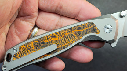 SixLeaf SL-88 Button Lock G10/Titanium Handle 14C28N (SALE price in cart)