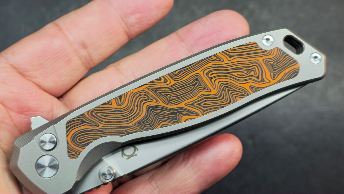 SixLeaf SL-88 Button Lock G10/Titanium Handle 14C28N (SALE price in cart)