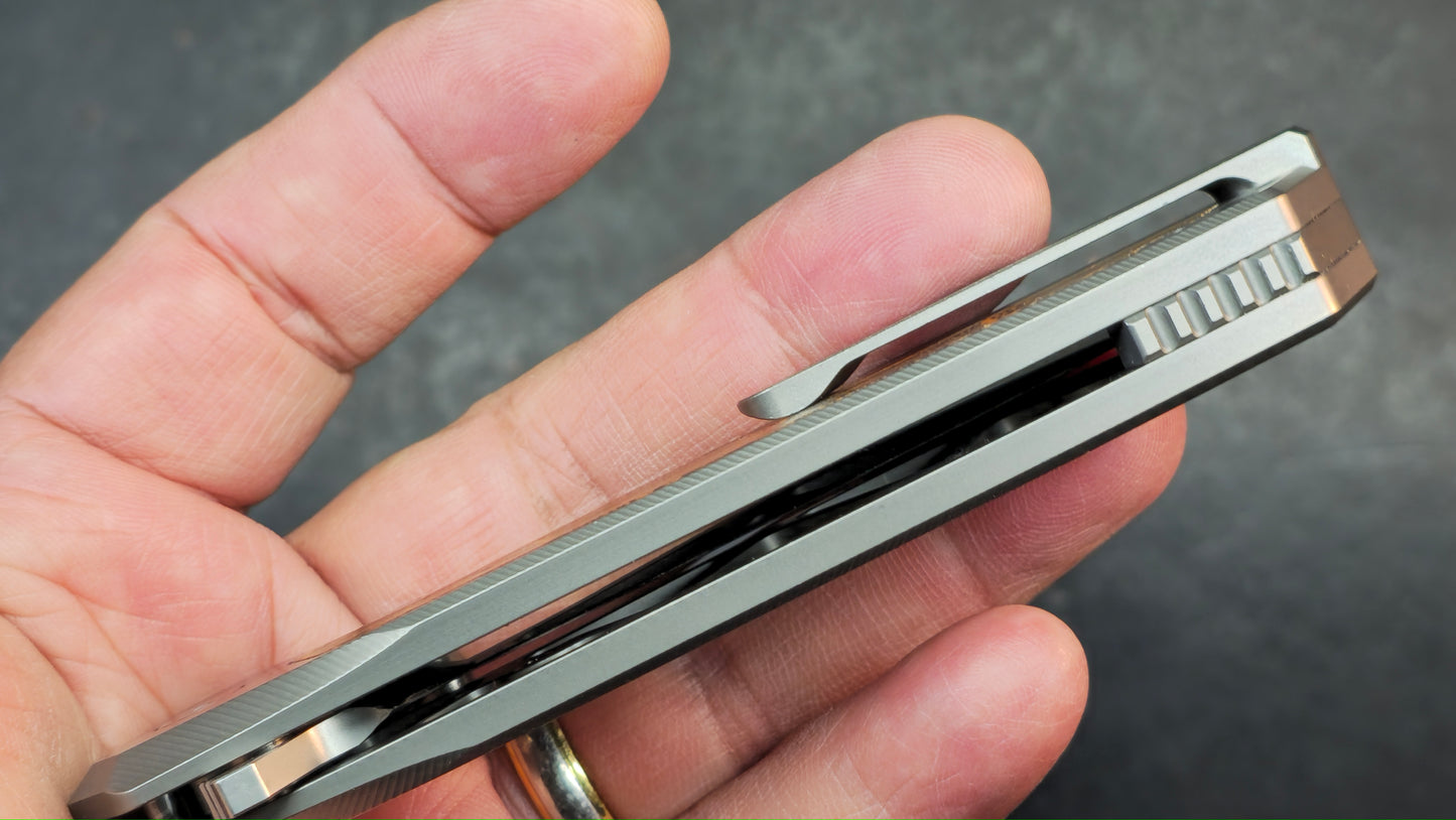 SixLeaf SL-88 Button Lock G10/Titanium Handle 14C28N (SALE price in cart)