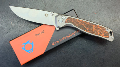 SixLeaf SL-88 Button Lock G10/Titanium Handle 14C28N (SALE price in cart)