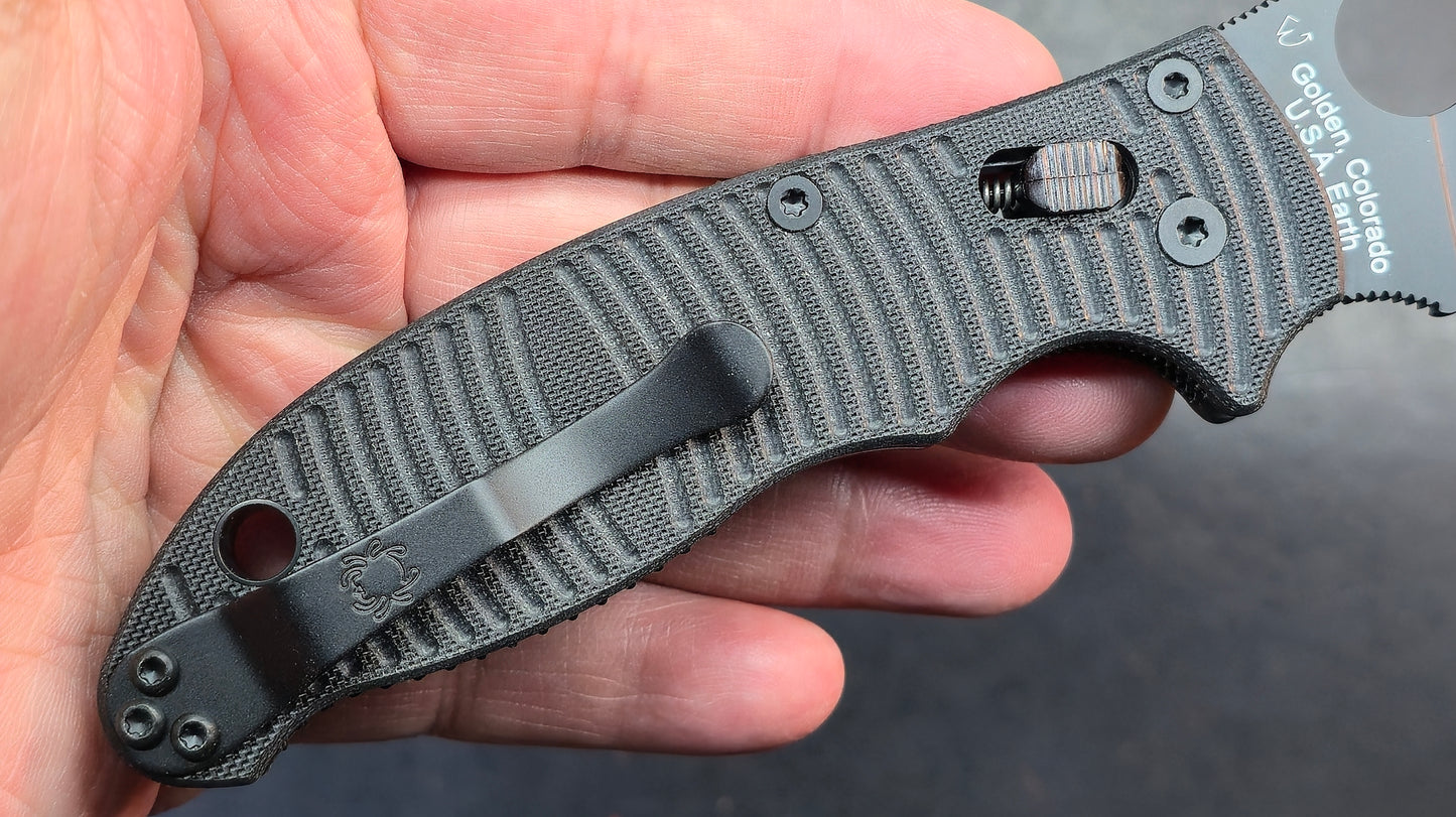 Spyderco Manix 2 SALT Bk G-10 Bk Magnacut