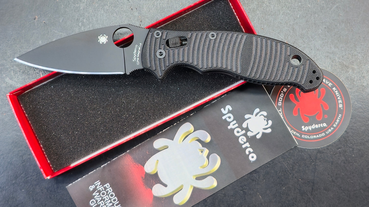 Spyderco Manix 2 SALT Bk G-10 Bk Magnacut