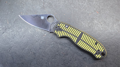 Spyderco Para 3 Salt Compression Lock Yellow/Black G10 Handle Satin MagnaCut Blade