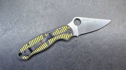 Spyderco Para 3 Salt Compression Lock Yellow/Black G10 Handle Satin MagnaCut Blade