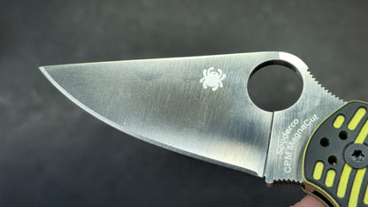 Spyderco Para 3 Salt Compression Lock Yellow/Black G10 Handle Satin MagnaCut Blade