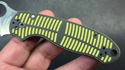 Spyderco Para 3 Salt Compression Lock Yellow/Black G10 Handle Satin MagnaCut Blade
