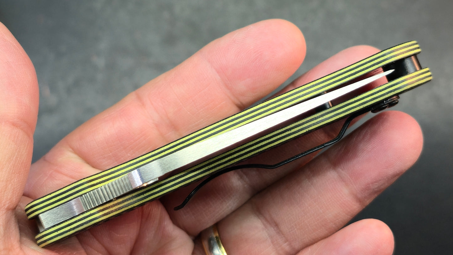 Spyderco Para 3 Salt Compression Lock Yellow/Black G10 Handle Satin MagnaCut Blade