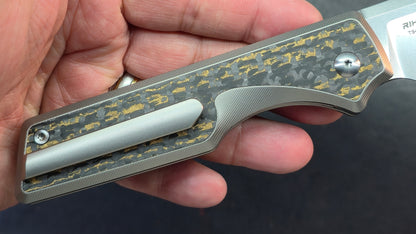 TwoSun TS436 Black/Yellow Titanium/Carbon Fiber Handle M390