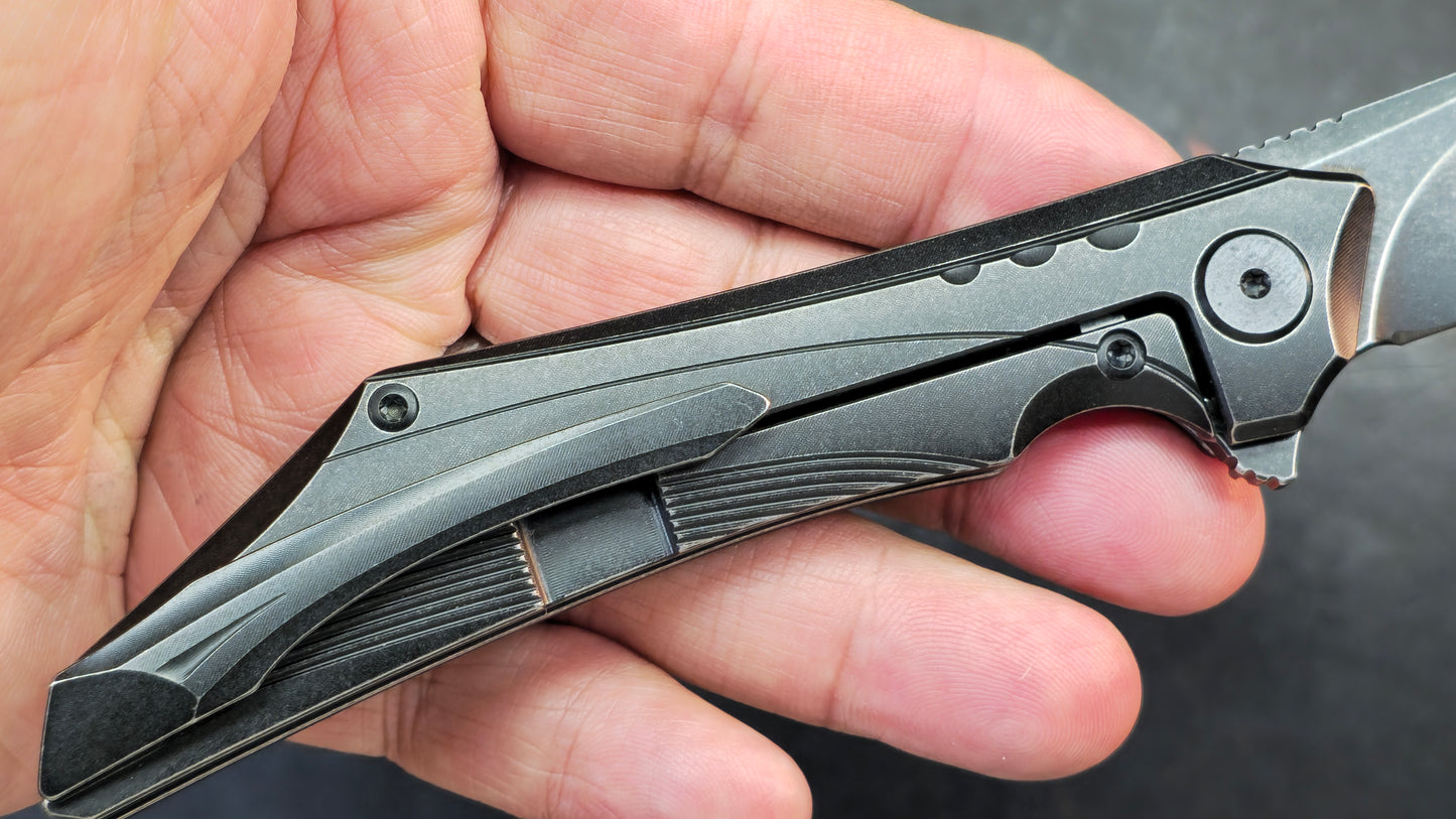 BESTECH KAMOZA BT1911B Titanium Handle: 3.62" M390 Blade