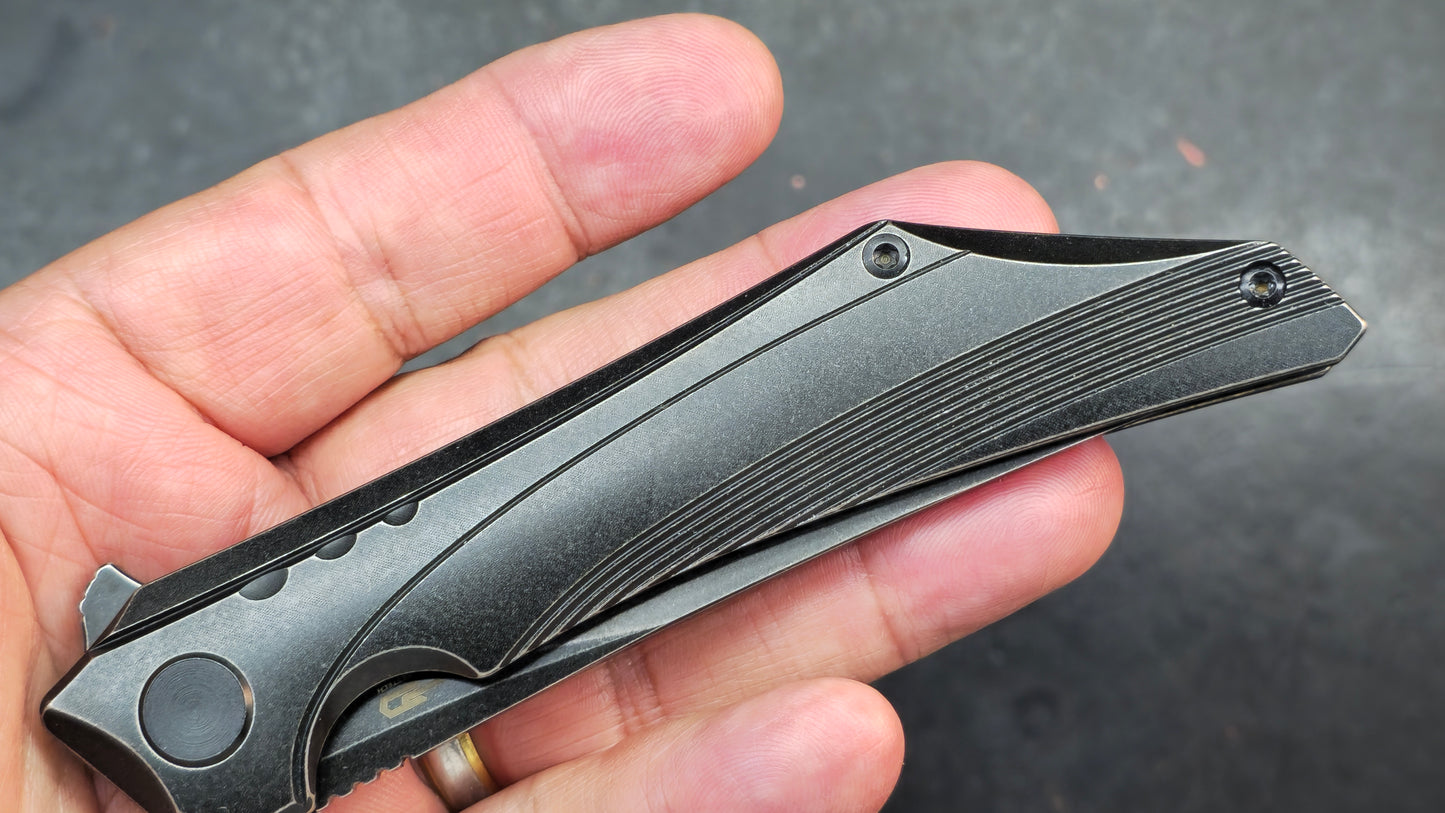 BESTECH KAMOZA BT1911B Titanium Handle: 3.62" M390 Blade