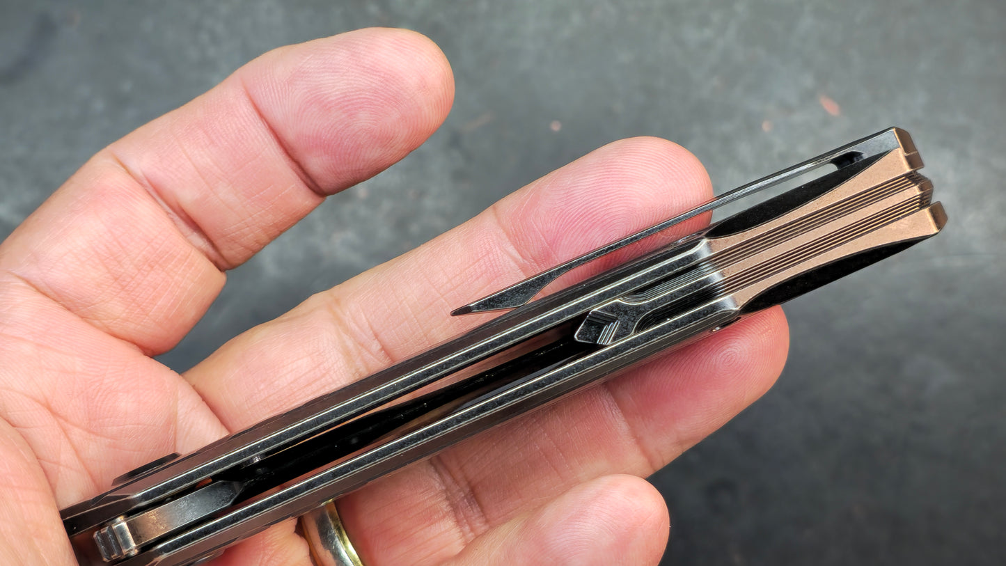 BESTECH KAMOZA BT1911B Titanium Handle: 3.62" M390 Blade