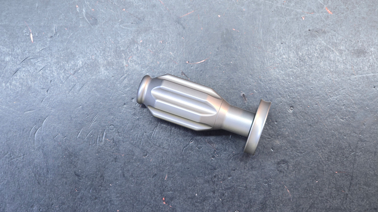 Kansept EDC Bit Driver Drive-R-Saurus G018P3 – Beadblasted Titanium Palm Multitool with Spinner Top