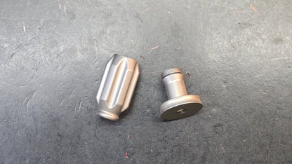 Kansept EDC Bit Driver Drive-R-Saurus G018P3 – Beadblasted Titanium Palm Multitool with Spinner Top