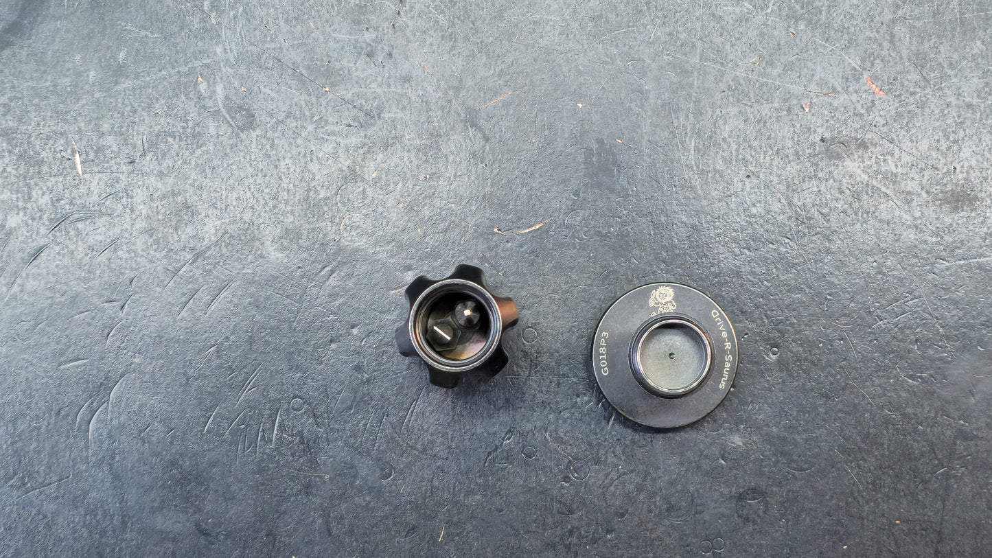 Kansept EDC Bit Driver Drive-R-Saurus G018P3 – Blackwash Titanium Palm Multitool with Spinner Top