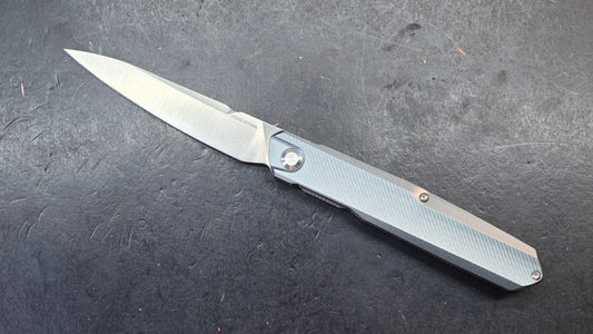 Real Steel G5 Metamorph Mk. II Green / Gray Textured Aluminum Handle 14C28N (NEW)