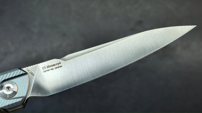 Real Steel G5 Metamorph Mk. II Green / Gray Textured Aluminum Handle 14C28N (NEW)