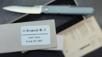 Real Steel G5 Metamorph Mk. II Green / Gray Textured Aluminum Handle 14C28N (NEW)