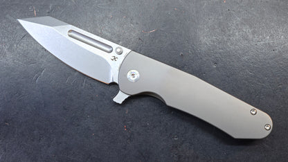 KANSEPT Superhawk Flipper Knife Titanium Handle 3.89'' CPM S35VN (DISCOUNT IN CART)