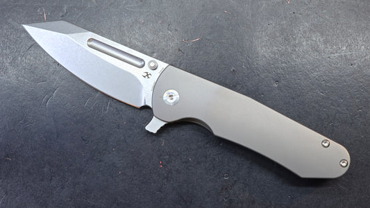 KANSEPT Superhawk Flipper Knife Titanium Handle 3.89'' CPM S35VN (DISCOUNT IN CART)