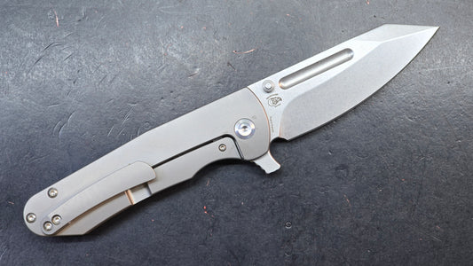 KANSEPT Superhawk Flipper Knife Titanium Handle 3.89'' CPM S35VN (DISCOUNT IN CART)
