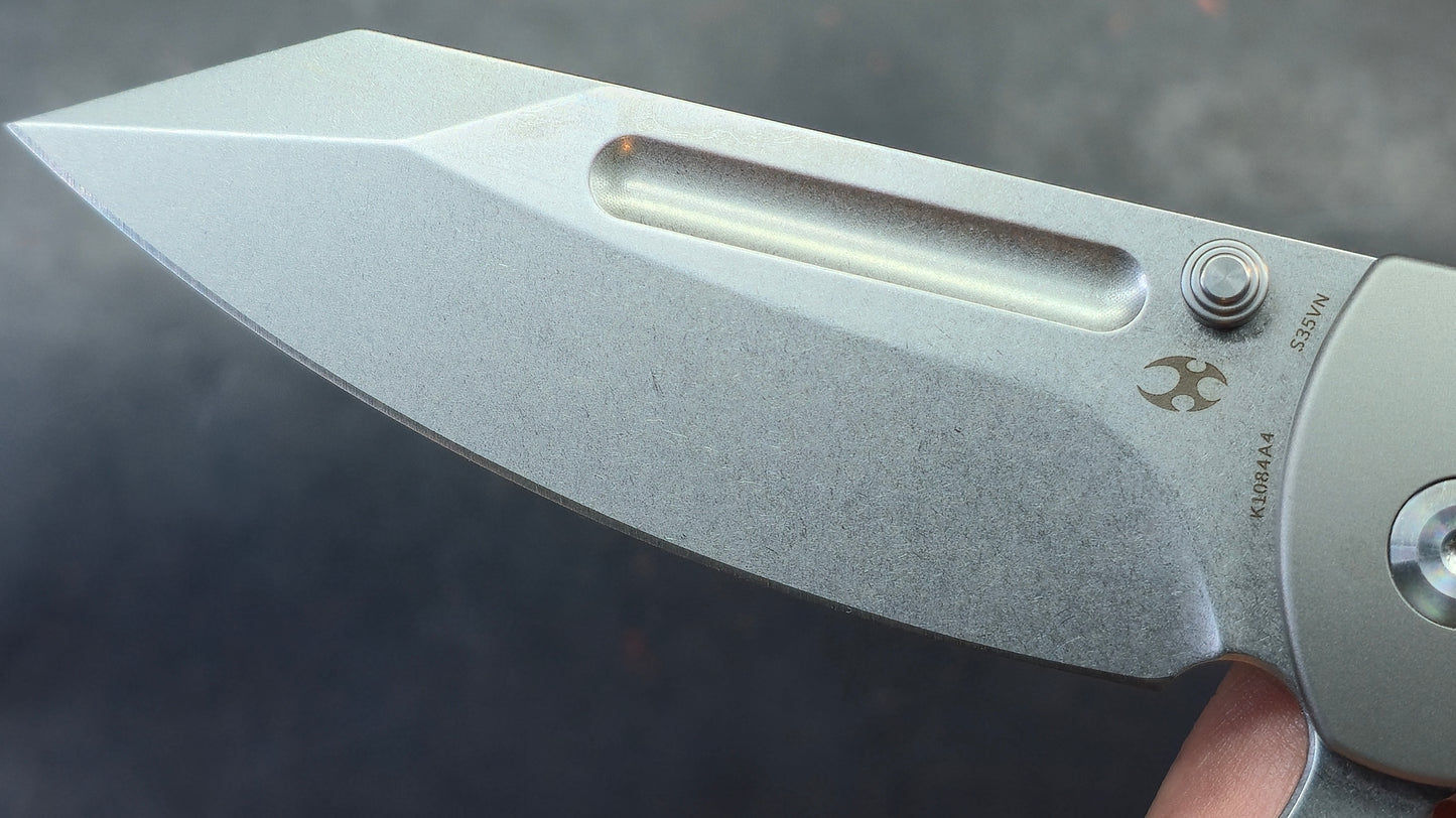 KANSEPT Superhawk Flipper Knife Titanium Handle 3.89'' CPM S35VN (DISCOUNT IN CART)