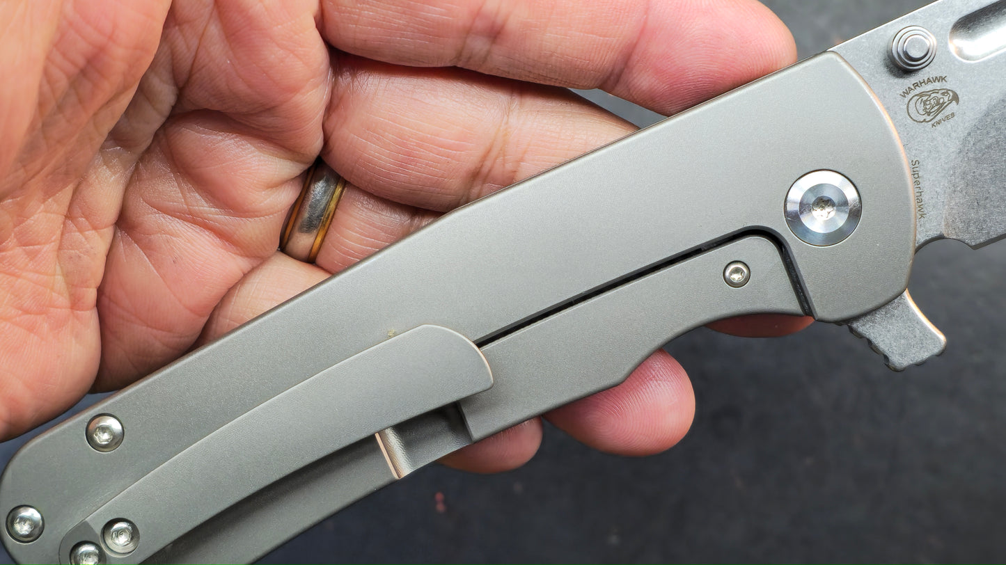 KANSEPT Superhawk Flipper Knife Titanium Handle 3.89'' CPM S35VN (DISCOUNT IN CART)