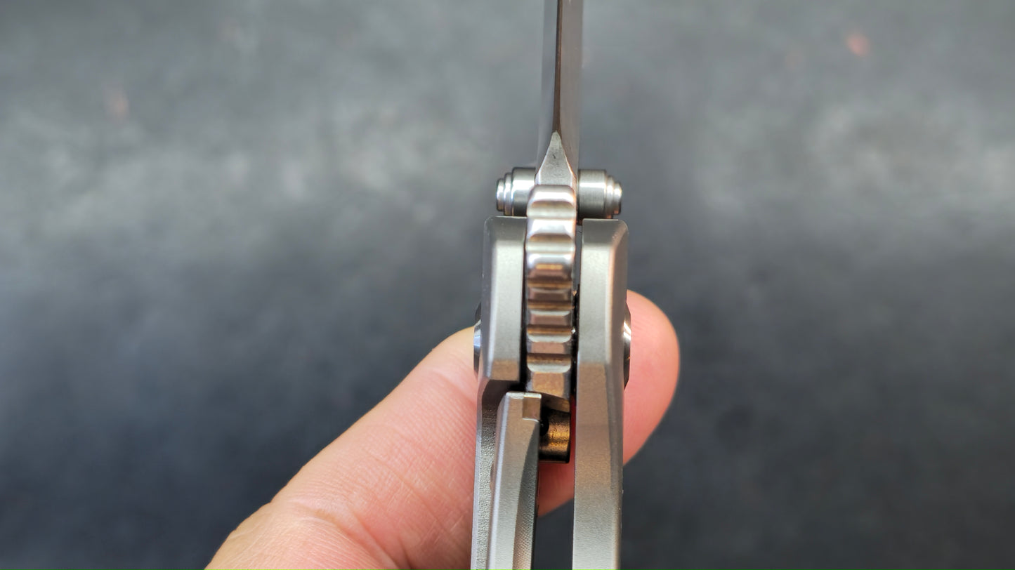 KANSEPT Superhawk Flipper Knife Titanium Handle 3.89'' CPM S35VN (DISCOUNT IN CART)