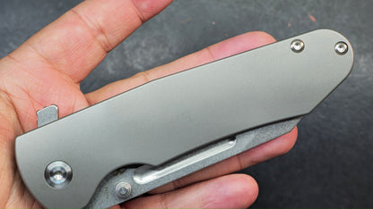 KANSEPT Superhawk Flipper Knife Titanium Handle 3.89'' CPM S35VN (DISCOUNT IN CART)