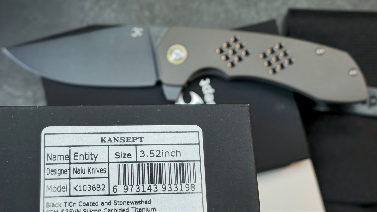 Kansept Entity Black Stonewashed CPM-S35VN (DISCOUNT IN CART)