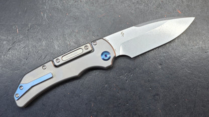 Kansept Hazard Stonewash Titanium Handle (includes practice blade) S45VN (Discount in Cart)