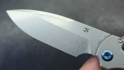 Kansept Hazard Stonewash Titanium Handle (includes practice blade) S45VN (Discount in Cart)