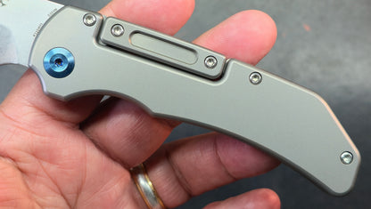 Kansept Hazard Stonewash Titanium Handle (includes practice blade) S45VN (Discount in Cart)