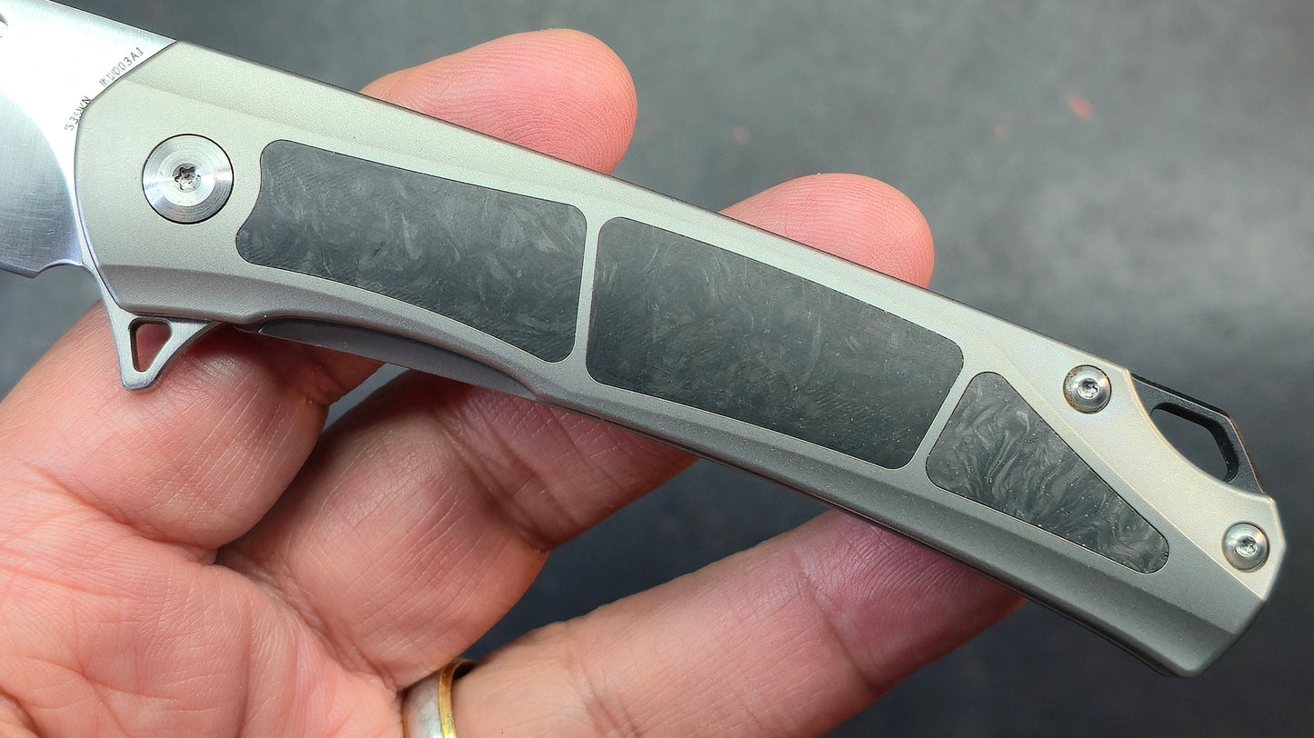 KANSEPT Sprite Titanium Carbon Fiber 3.58” CPM-S35VN Blade, (DISCOUNT IN CART)