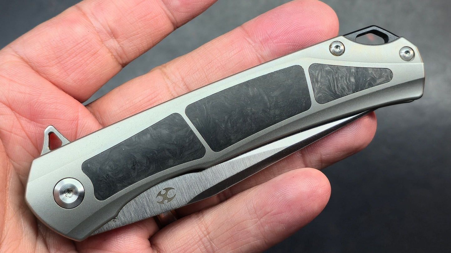 KANSEPT Sprite Titanium Carbon Fiber 3.58” CPM-S35VN Blade, (DISCOUNT IN CART)