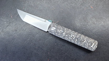 Kansept BTF Black White Nebula Carbon Fiber Handle S35VN (DISCOUNT IN CART)