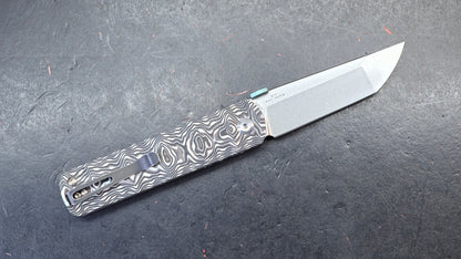 Kansept BTF Black White Nebula Carbon Fiber Handle S35VN (DISCOUNT IN CART)