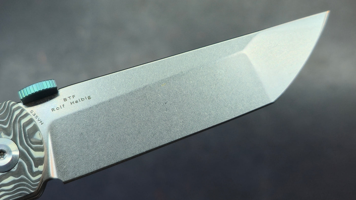 Kansept BTF Black White Nebula Carbon Fiber Handle S35VN (DISCOUNT IN CART)