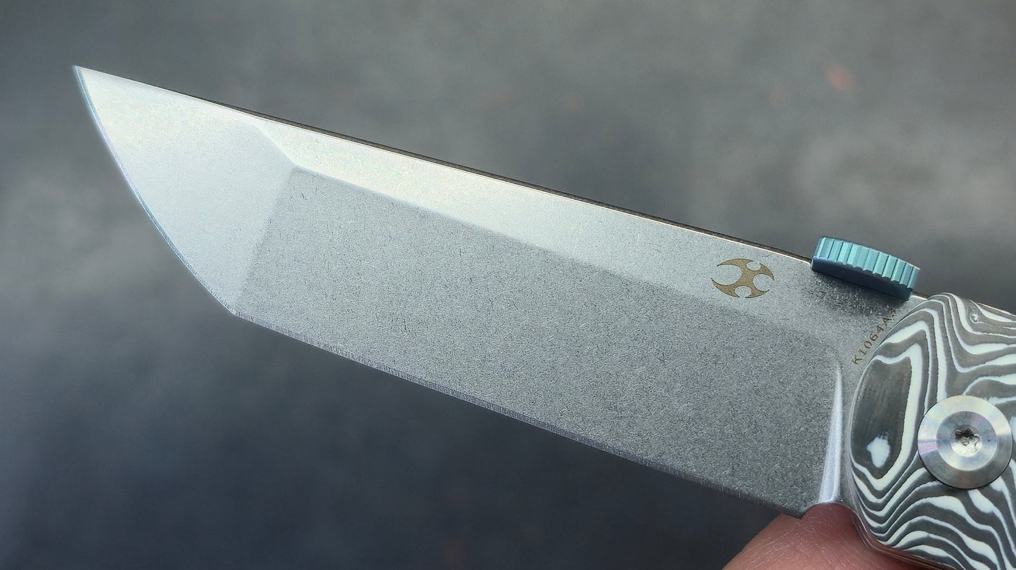 Kansept BTF Black White Nebula Carbon Fiber Handle S35VN (DISCOUNT IN CART)