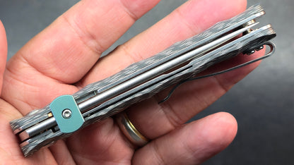 Kansept BTF Black White Nebula Carbon Fiber Handle S35VN (DISCOUNT IN CART)