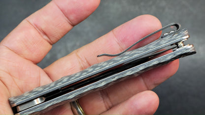 Kansept BTF Black White Nebula Carbon Fiber Handle S35VN (DISCOUNT IN CART)