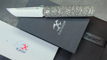 Kansept BTF Black White Nebula Carbon Fiber Handle S35VN (DISCOUNT IN CART)